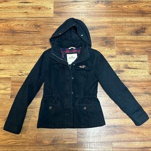 Navy Hollister Jacket Plaid